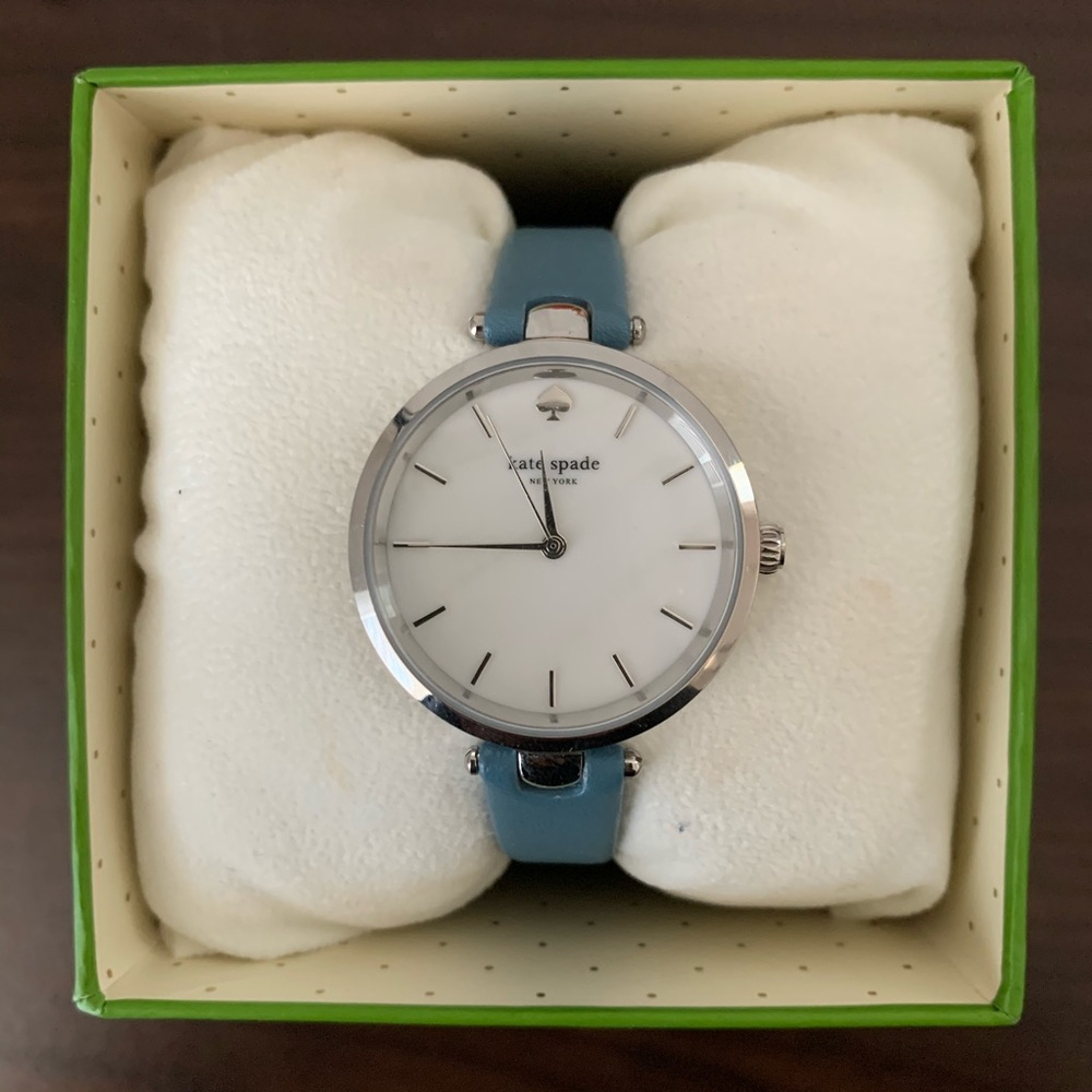 NWT Kate Spade Holland skinny strap watch blue